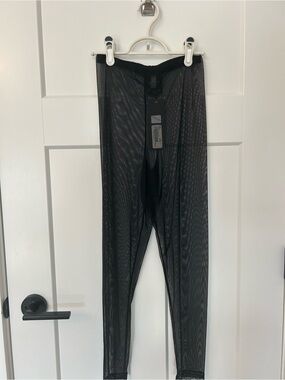 Sympli Barely Legging Black Mesh NWT Discontinued Size 4